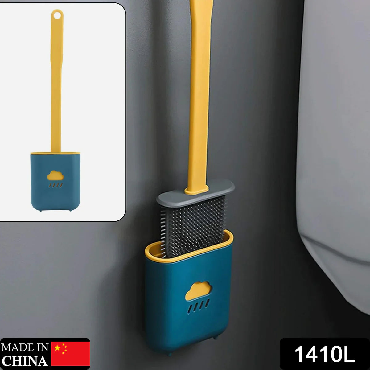 Flex Clean Pro Silicone Toilet Brush with Quick-Dry Ho