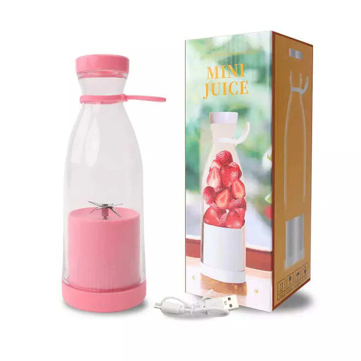 Blend Go Pro™ Portable 6-Blade Juicer Bottle – 420ML