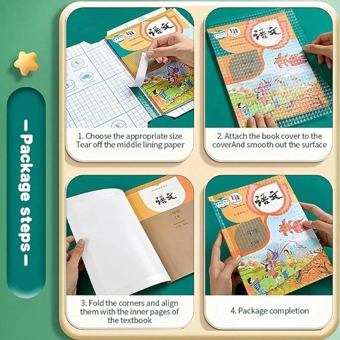 Waterproof Book Cover Sheets – 30 Self Adhesive Covers