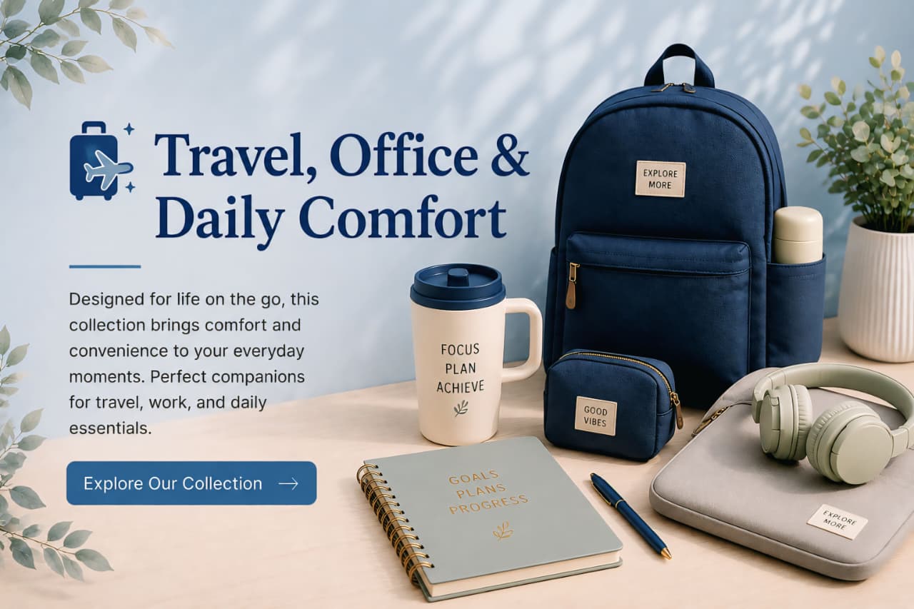 🎒 Travel, Office & Daily Comfort