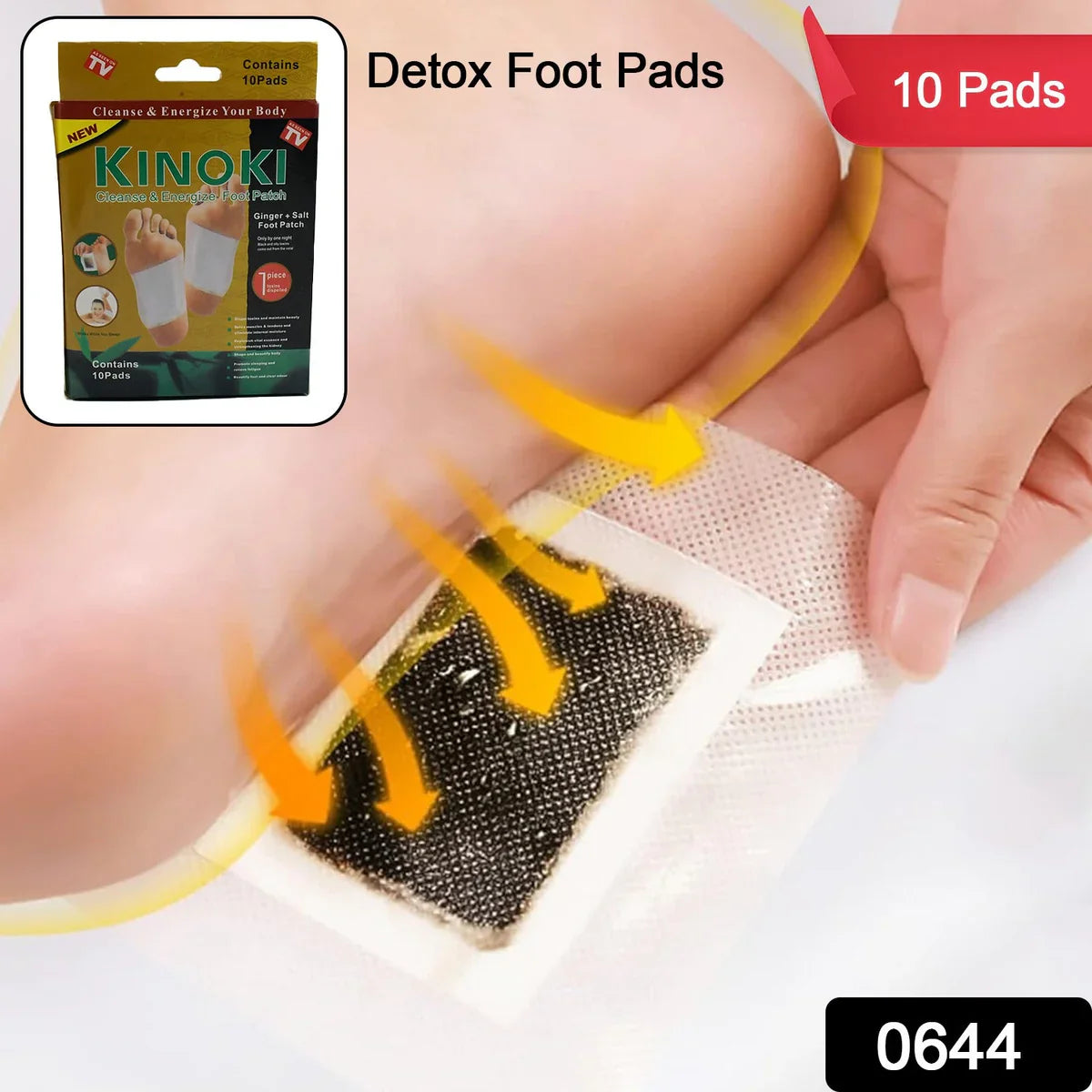 Detoxi Pure Ginger & Salt Cleansing Foot Pads (30-Piece Set)