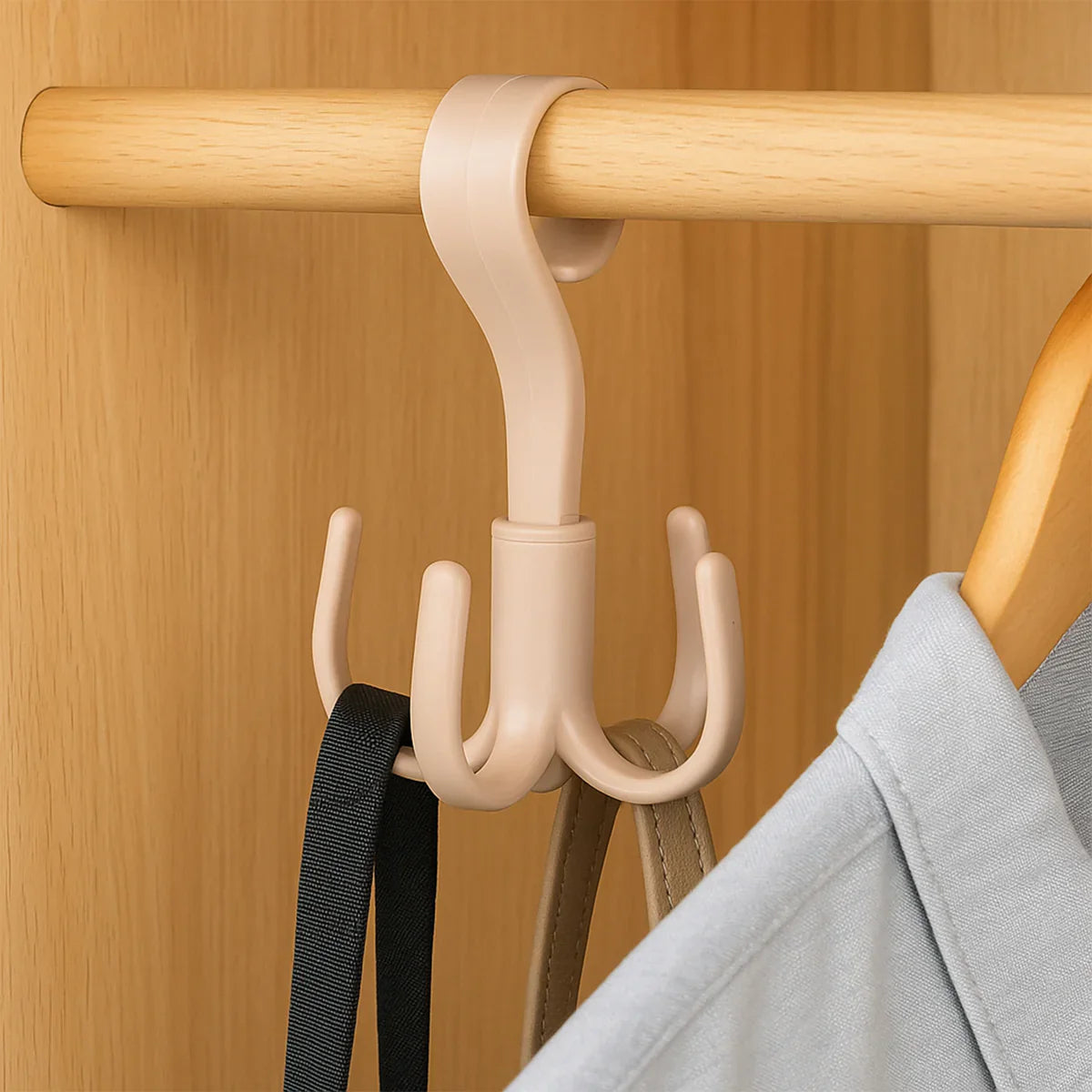Spin Hook Pro 360° Rotating Multi-Purpose Wall Hooks (Set of 4)