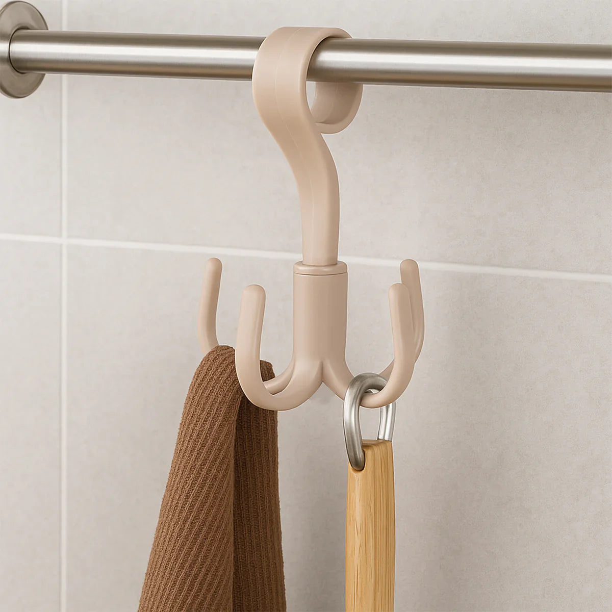 Spin Hook Pro 360° Rotating Multi-Purpose Wall Hooks (Set of 4)