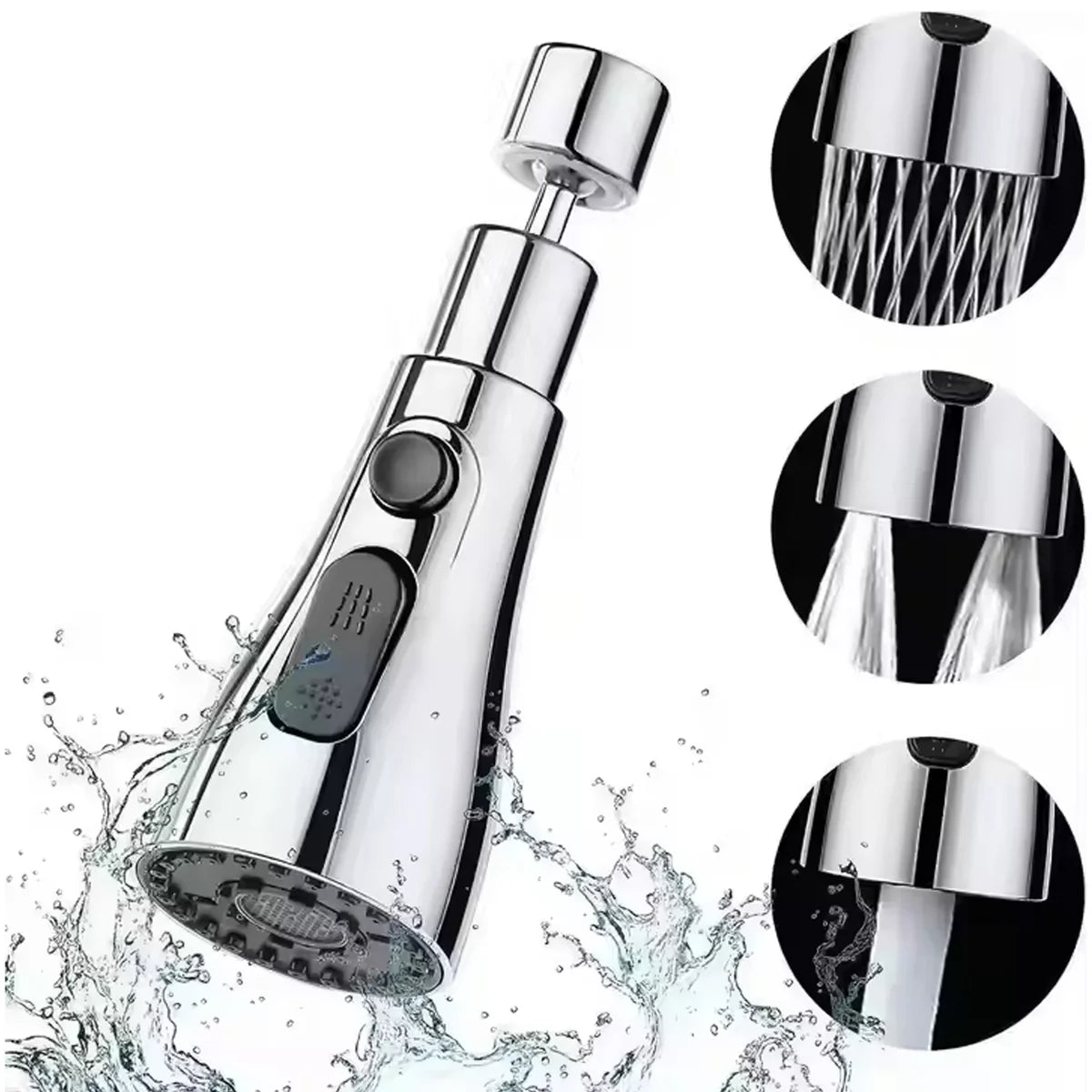 Aqua Flow Pro 3-Mode Pull-Down Kitchen Faucet Sprayer