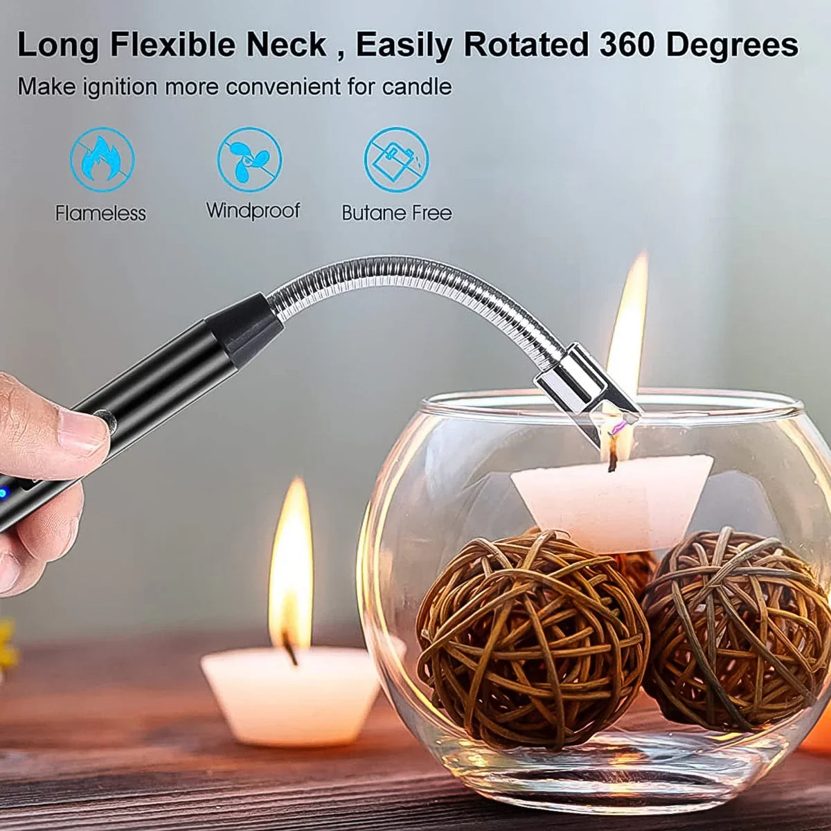 Plasma Flex Pro USB Rechargeable Windproof Arc Lighter