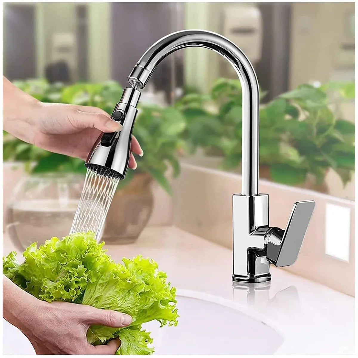 Aqua Flow Pro 3-Mode Pull-Down Kitchen Faucet Sprayer