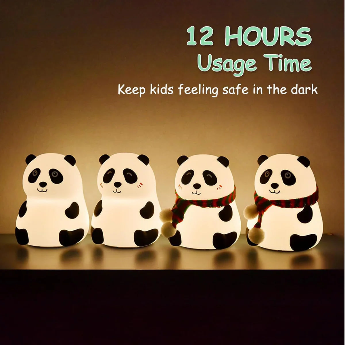 Panda Glow Pro 7-Color Silicone Touch Night Lamp