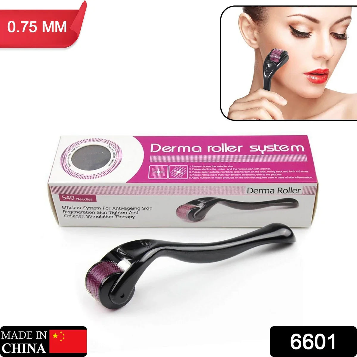 Derma Glow Pro 0.75mm Skin & Hair Renewal Roller