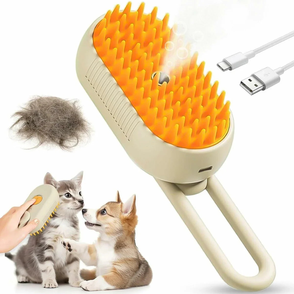 Steam Glow Pro Electric Spray & Massage Brush