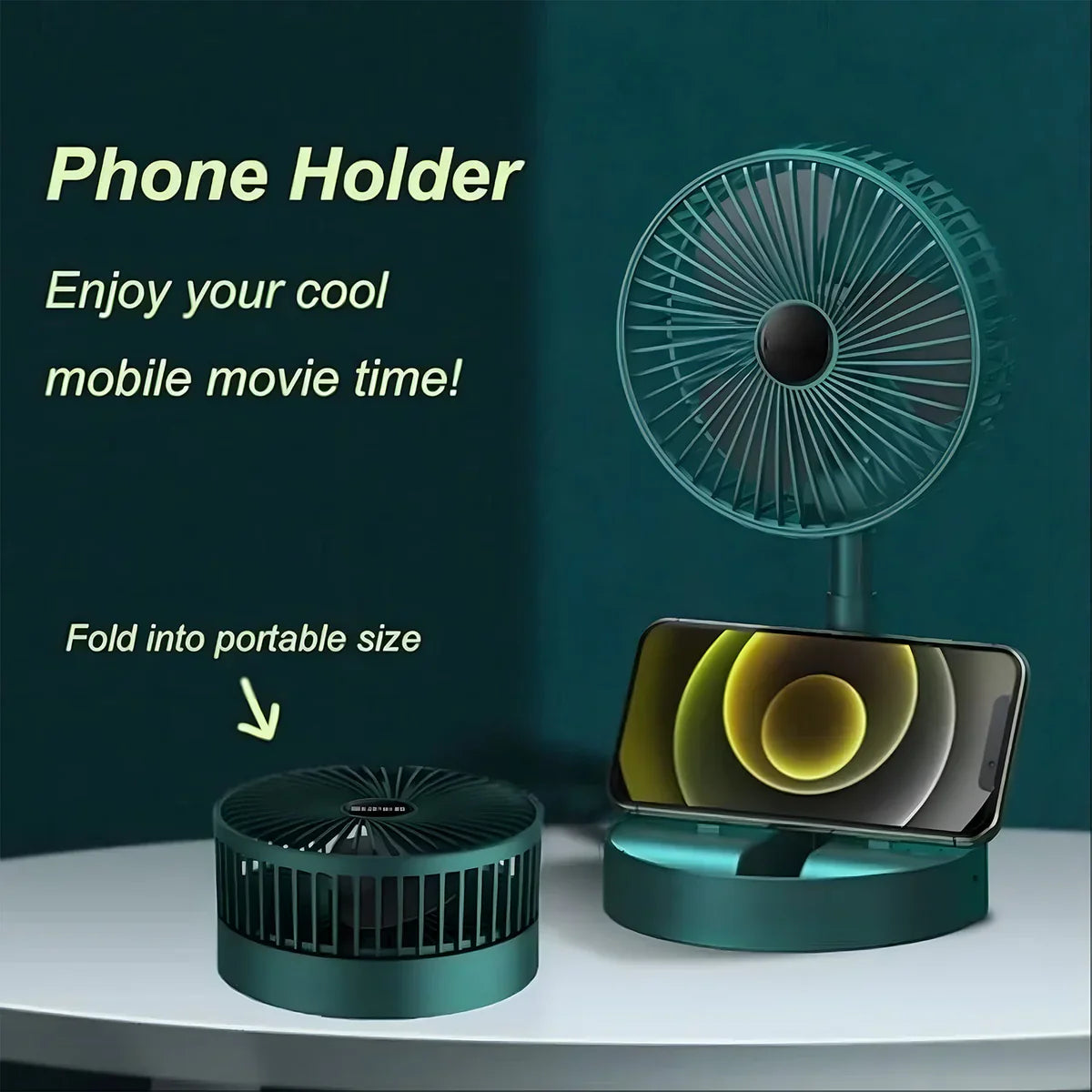 Silent Breeze Pro Telescopic Portable Desk Fan