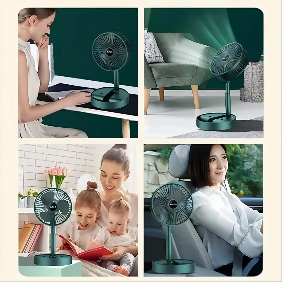 Silent Breeze Pro Telescopic Portable Desk Fan