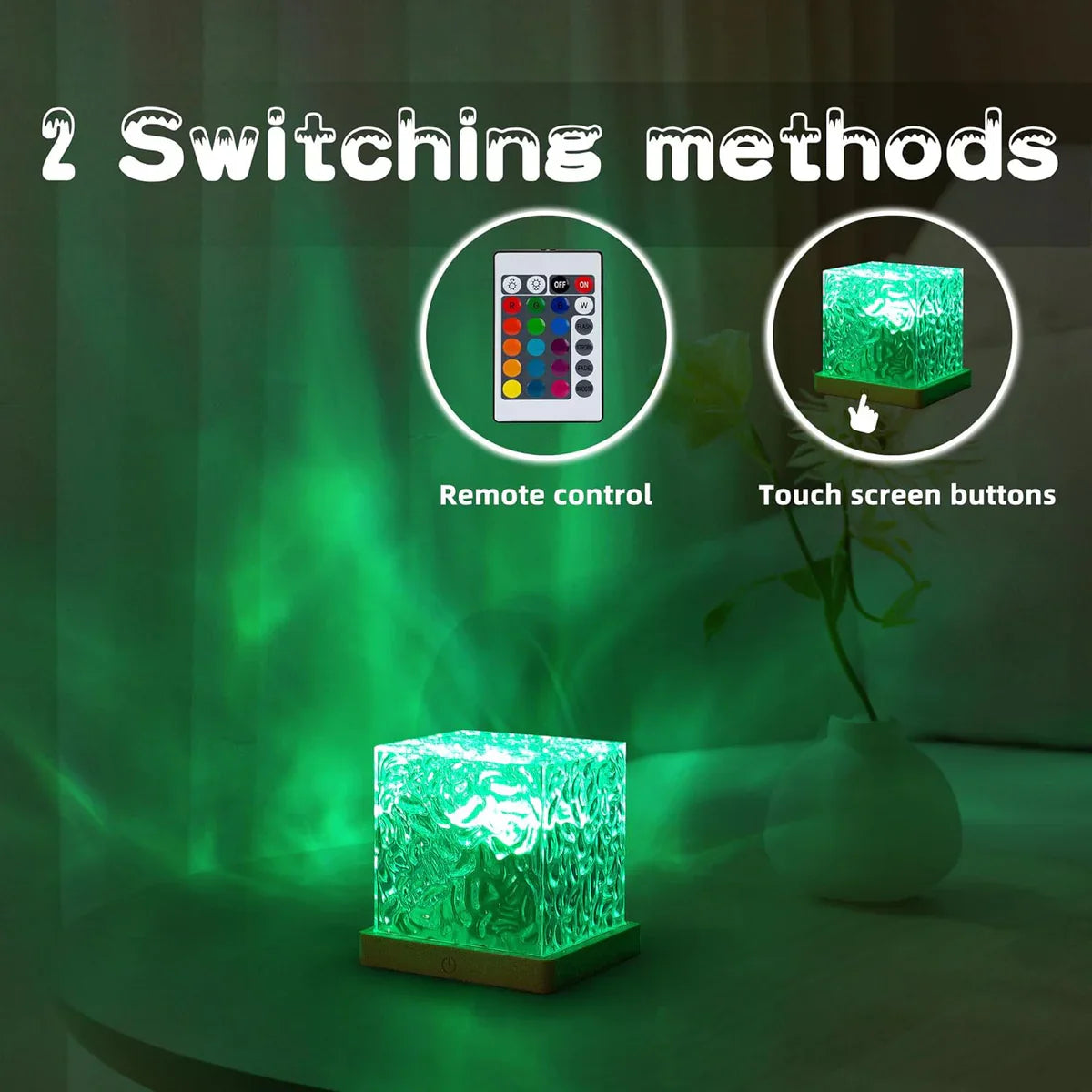 Aura Wave Pro Rotating Water Ripple Night Lamp with Remote
