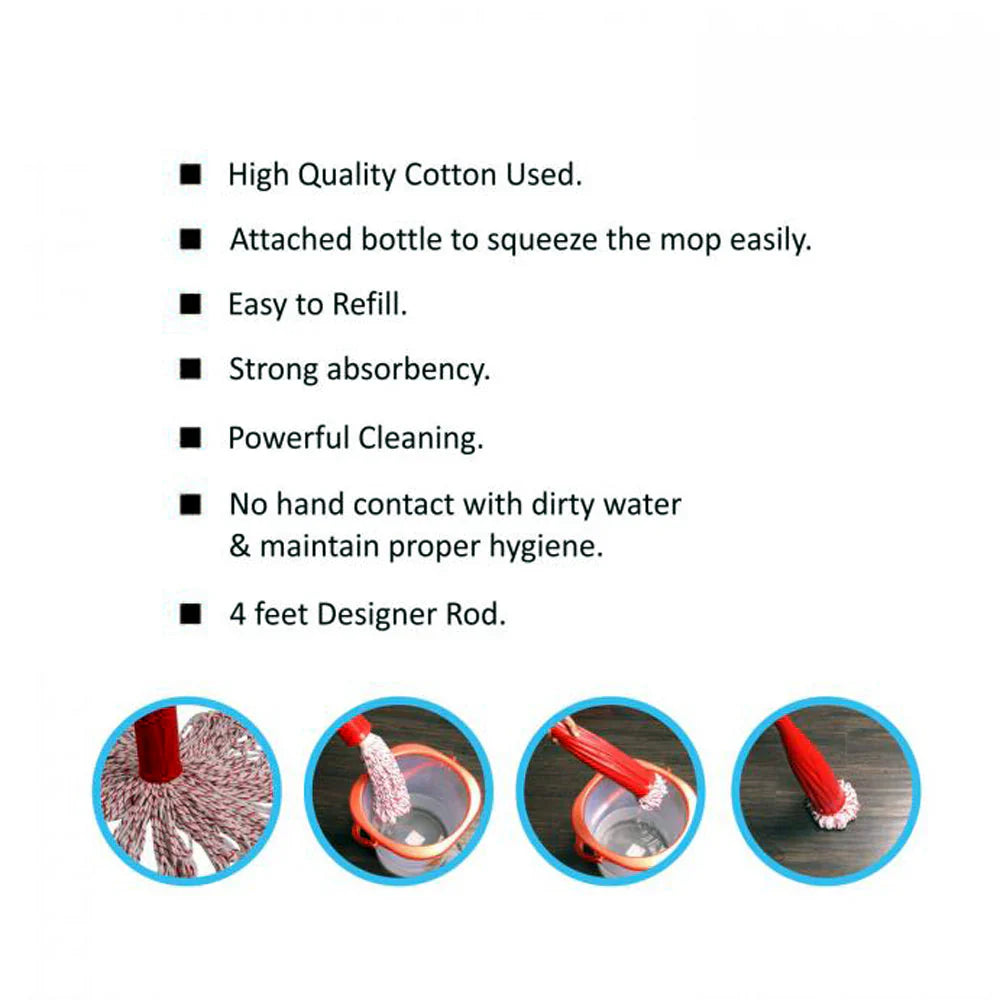 Pure Clean Pro Cotton Bottle Cleaning Mop