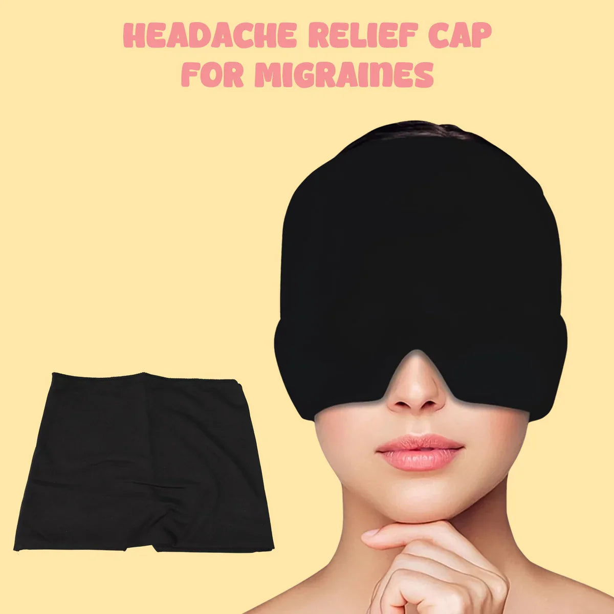 Cool Relief Pro Migraine Therapy Cap (Black)