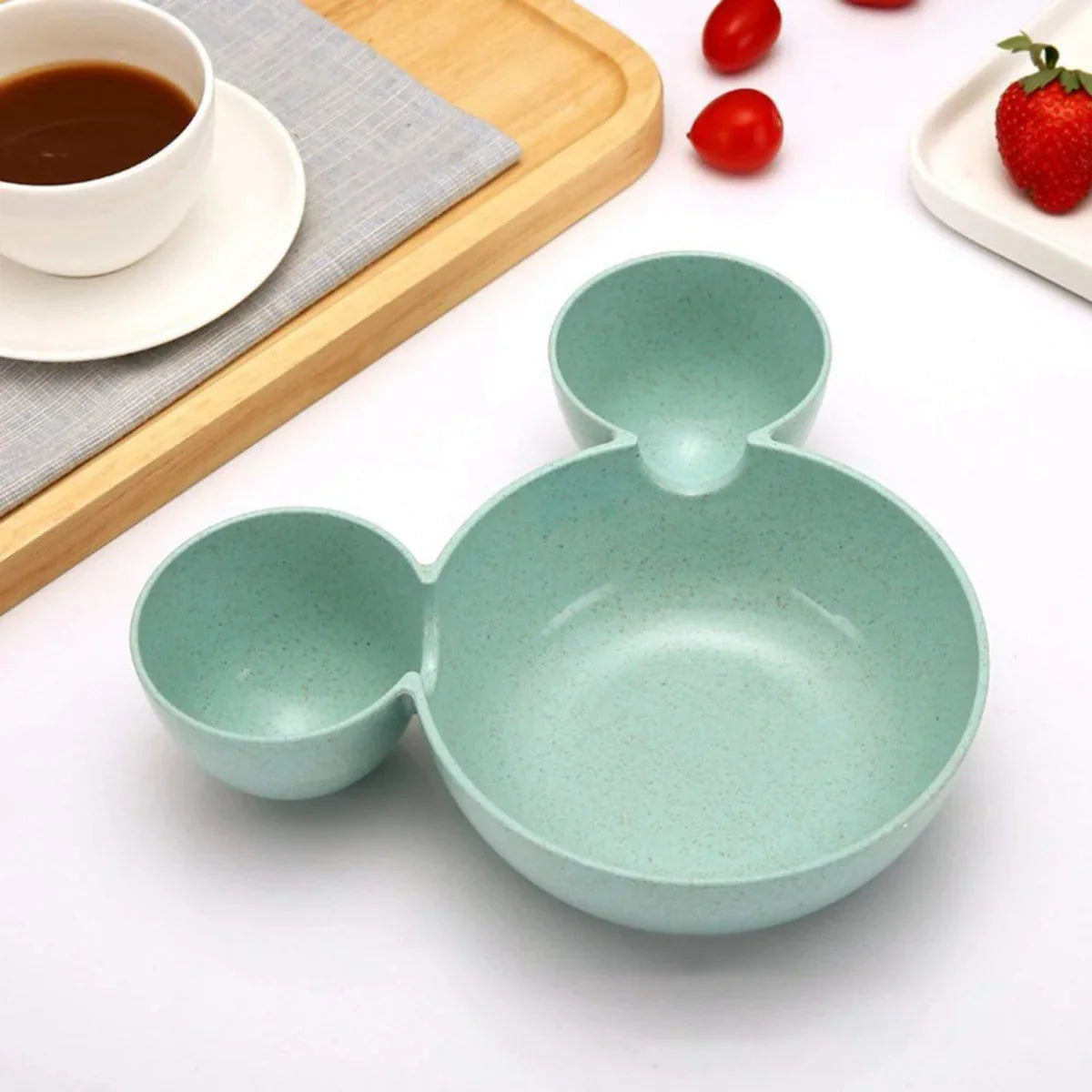 Fun Bite Mickey-Shaped Kids Sectioned Snack Plate ( Pc 3 )