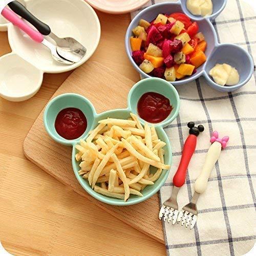 Fun Bite Mickey-Shaped Kids Sectioned Snack Plate ( Pc 3 )
