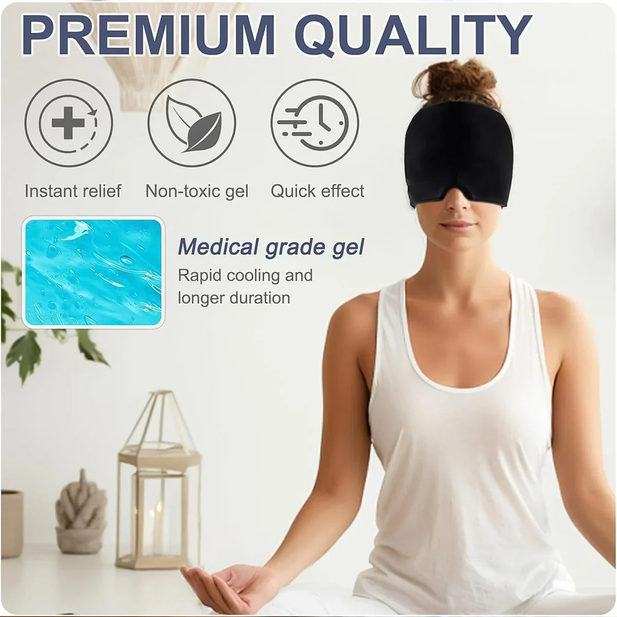 Cool Relief Pro Migraine Therapy Cap (Black)