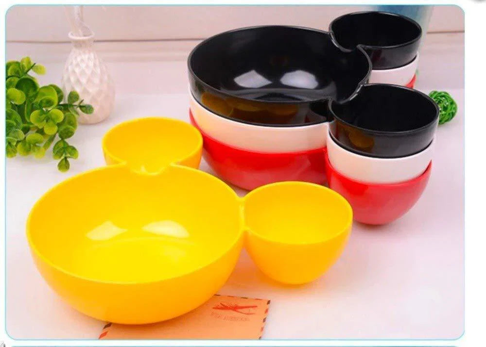 Fun Bite Mickey-Shaped Kids Sectioned Snack Plate ( Pc 3 )
