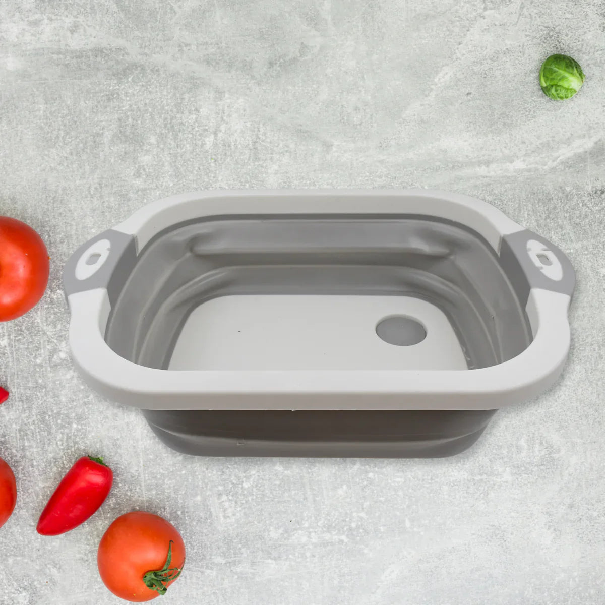 Fold Prep Pro Collapsible Cutting Board with Wash Basket