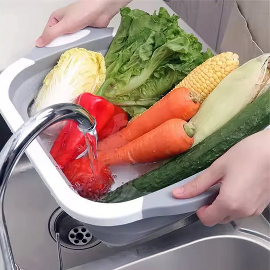 Fold Prep Pro Collapsible Cutting Board with Wash Basket
