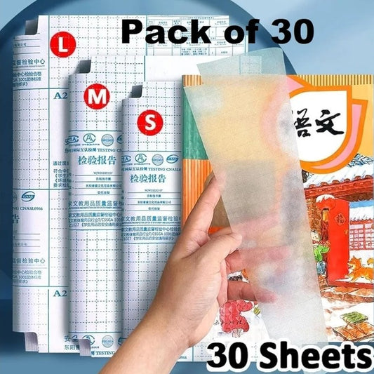 Waterproof Book Cover Sheets – 30 Self Adhesive Covers